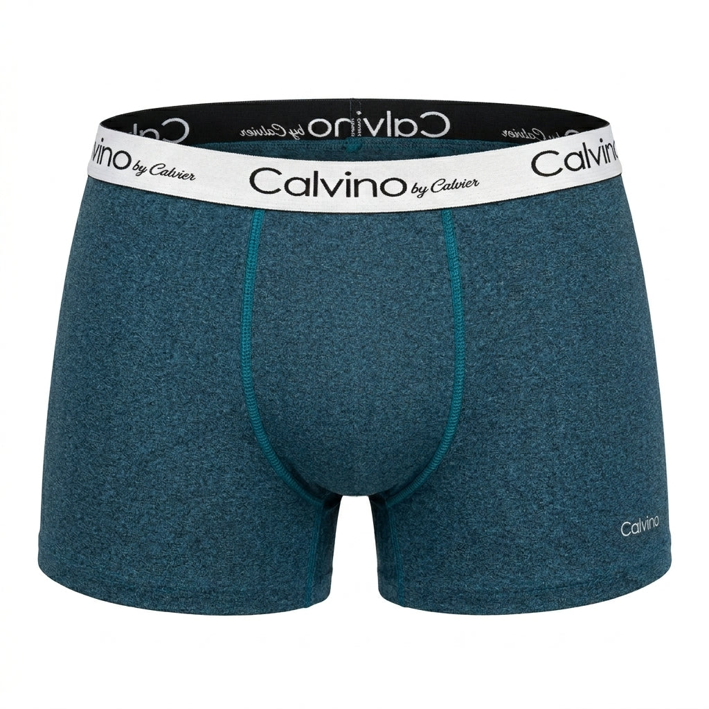 Men Melange Boxer Briefs With Logo Waistband