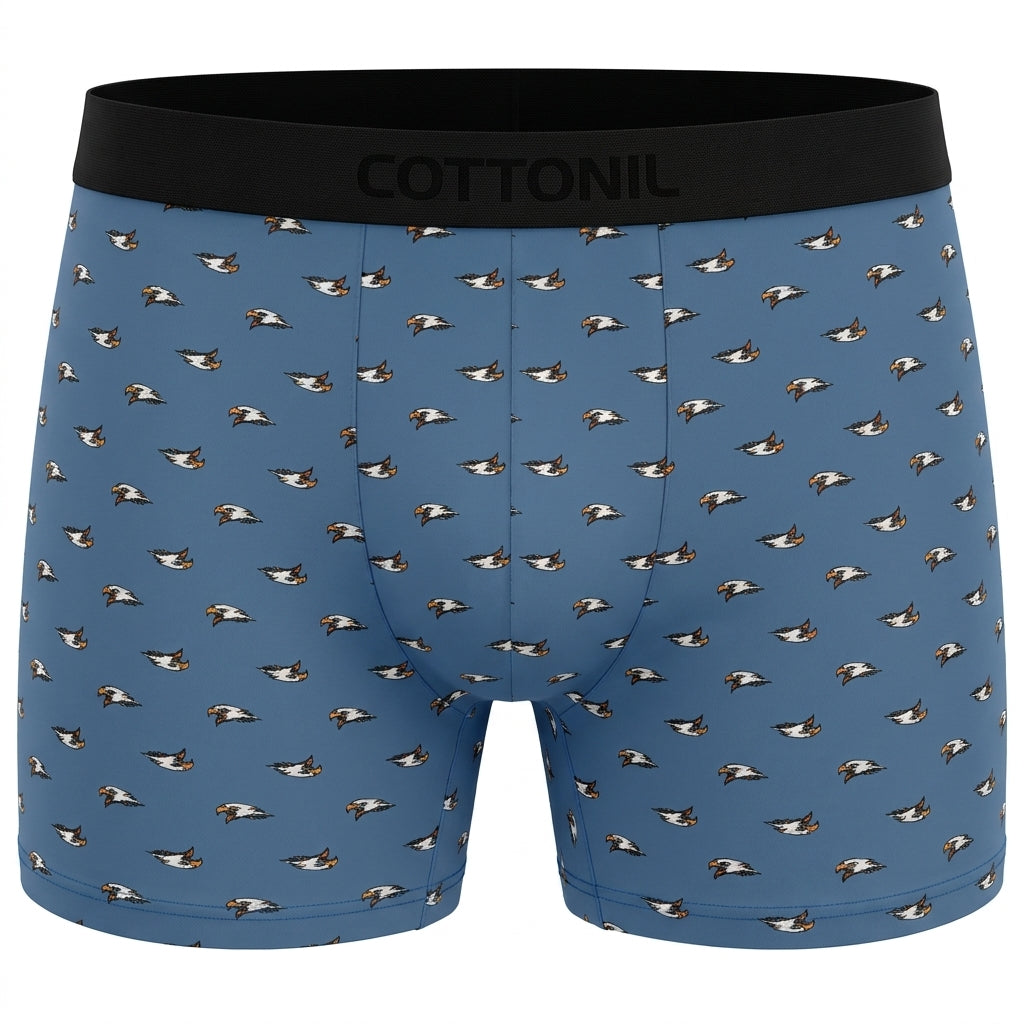 Men Eagle Print Boxer Briefs
