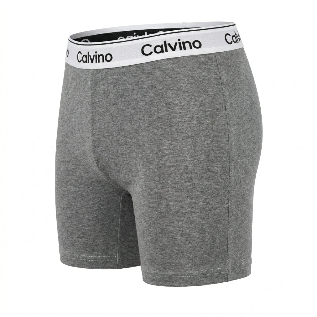 Men Melange Boxer Briefs With Logo Waistband