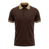 Men Short Sleeve Polo Shirt With Contrast Collar