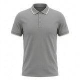 Men Short Sleeve Polo Shirt With Contrast Tip Collar