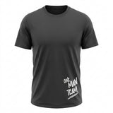 Men Charcoal One Man Team Graphic Short Sleeve T Shirt