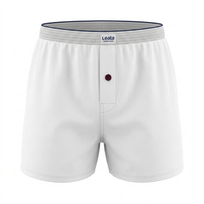 Men Woven Boxer Shorts With Button Fly