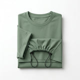 Casual Women Layered Drawstring Hem Top