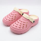 Kids Perforated Clog Sandals With Back Strap