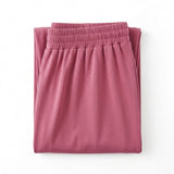 Casual Elastic Waist Wide Leg Pants