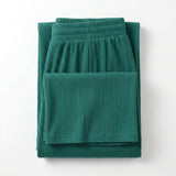 Textured Wide Leg Pants