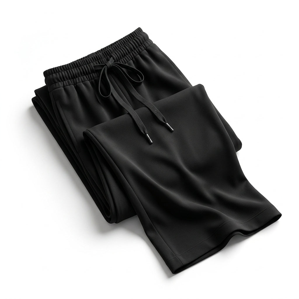 Casual Elastic Waist Wide Leg Pants