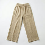 Women Elastic Waist Wide Leg Pants