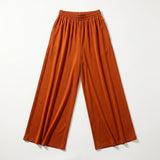Casual Elastic Waist Wide Leg Pants