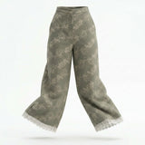 Women Floral Print Wide Leg Pants