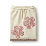 Girls Floral Patch Wide Leg Pants