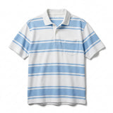 Casual And Striped Short Sleeve Polo Top