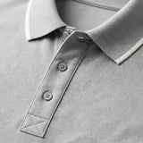 Men Short Sleeve Polo Shirt With Contrast Tip Collar