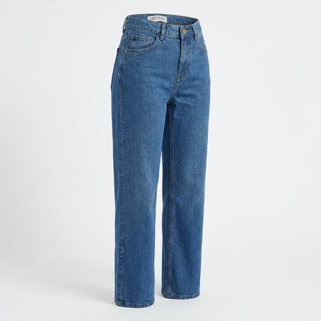Women Mid Wide Leg Denim Jeans