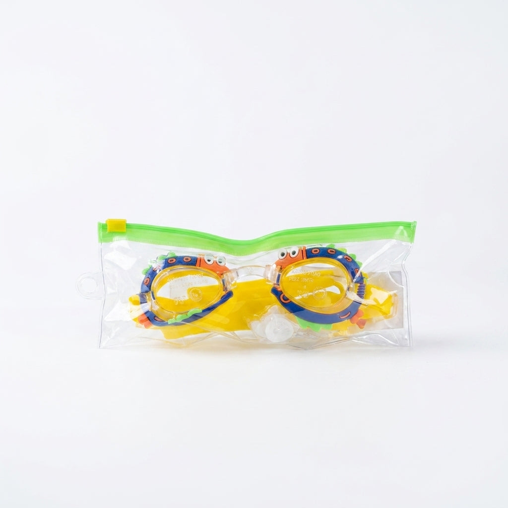 Aqua Fun Kids Swim Goggles With Cartoon Crab Free Size