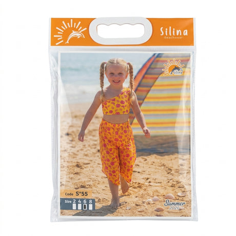 Girls Floral Two Piece Swimwear Set With Beach Pants