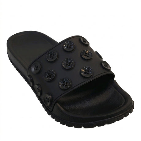 Women Button Comfort Slide Sandals