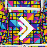 Geometric Print Sports Backpack With Shoe Compartment