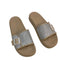 Women Glitter Buckle Slide Sandals