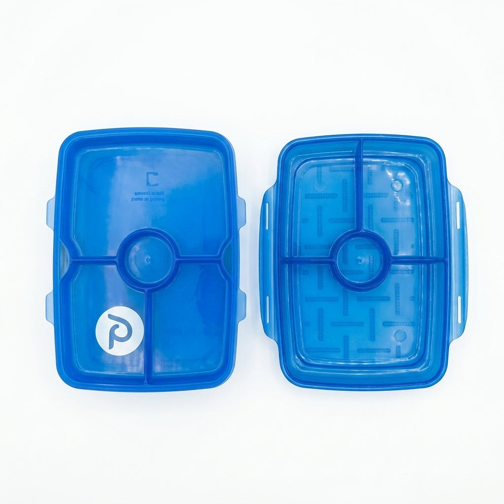 Plastic Food Storage Lunch Box With Secure Lid 2 L