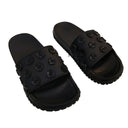 Women Button Comfort Slide Sandals