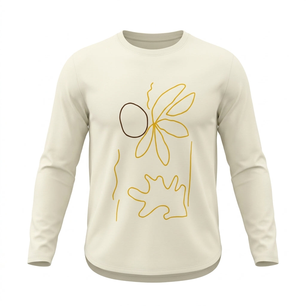 Casual Women Long Sleeve Minimalist Graphic T Shirt