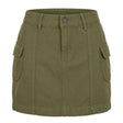 Girls Utility Cargo Mini Skirt