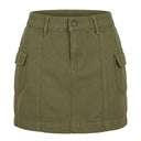 Girls Utility Cargo Mini Skirt
