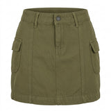 Girls Utility Cargo Mini Skirt