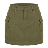 Girls Utility Cargo Mini Skirt