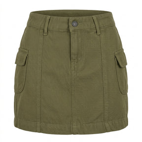 Girls Utility Cargo Mini Skirt