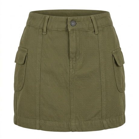 Girls Utility Cargo Mini Skirt