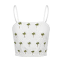 Girls Palm Tree Print Crop Camisole Top