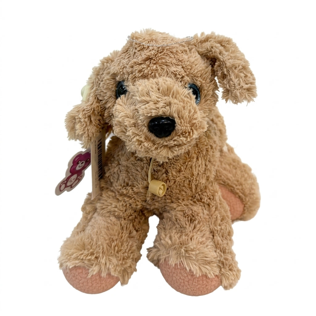 Cute Puppy Plush Toy With Collar Soft Stuffed Dog