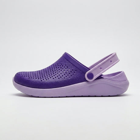 Girls Perforated Clog Sandals With Back Strap