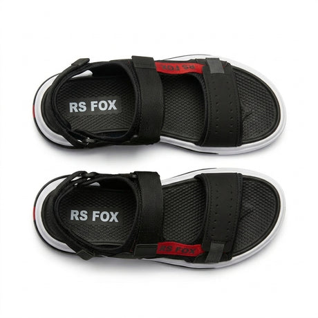 Men Hook And Loop Sport Sandals With Contrast Sole