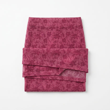 Casual Floral Mesh Maxi Skirt