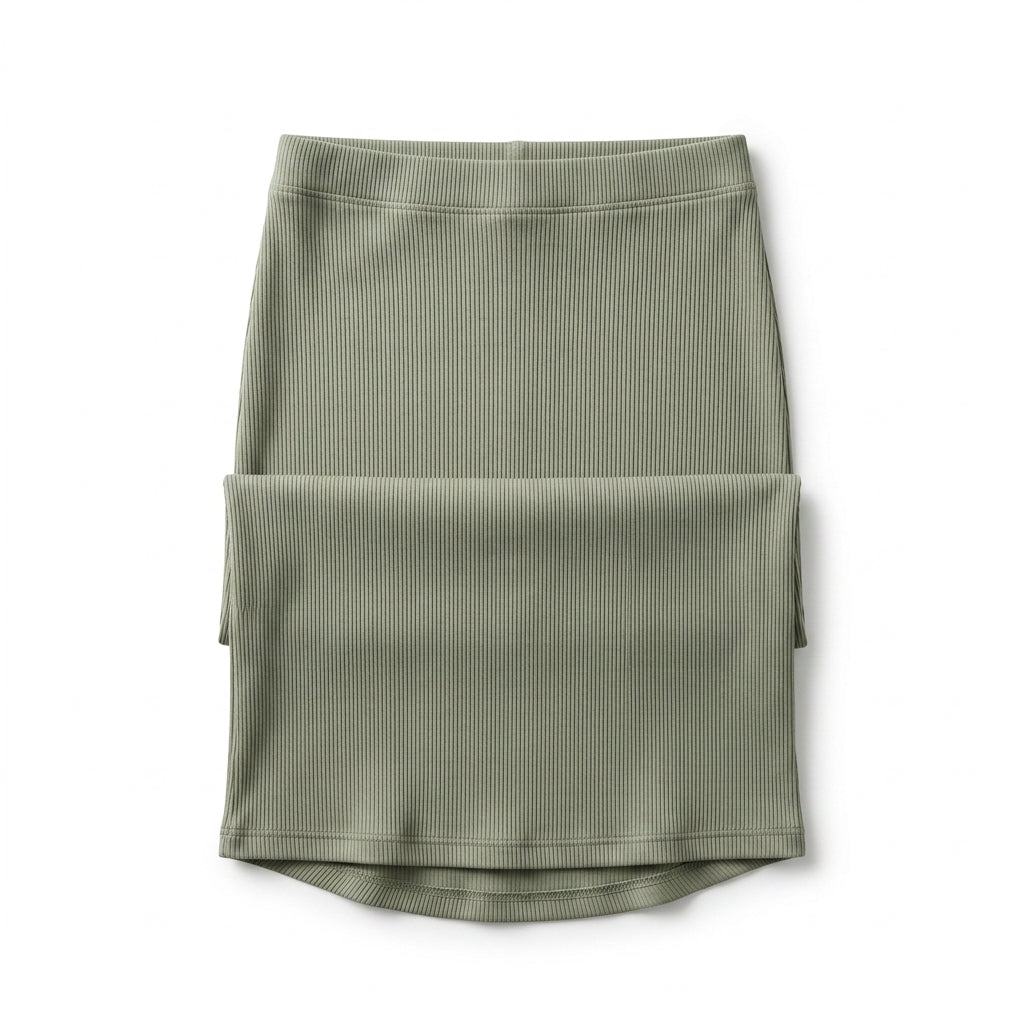 Women Basic Maxi Skirt With Side Slit