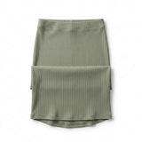 Women Basic Maxi Skirt With Side Slit