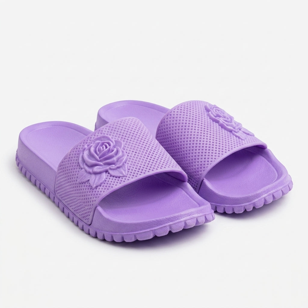 Girls Rose Slide Slipper