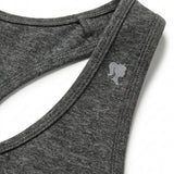 Women Charcoal Melange Racerback Sports Bra