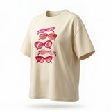 Casual Men Sunglasses Graphic T Shirt