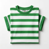 Girls Striped Short Sleeve T Shirt