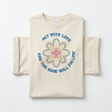 Casual Women Act With Love Cropped T Shirt