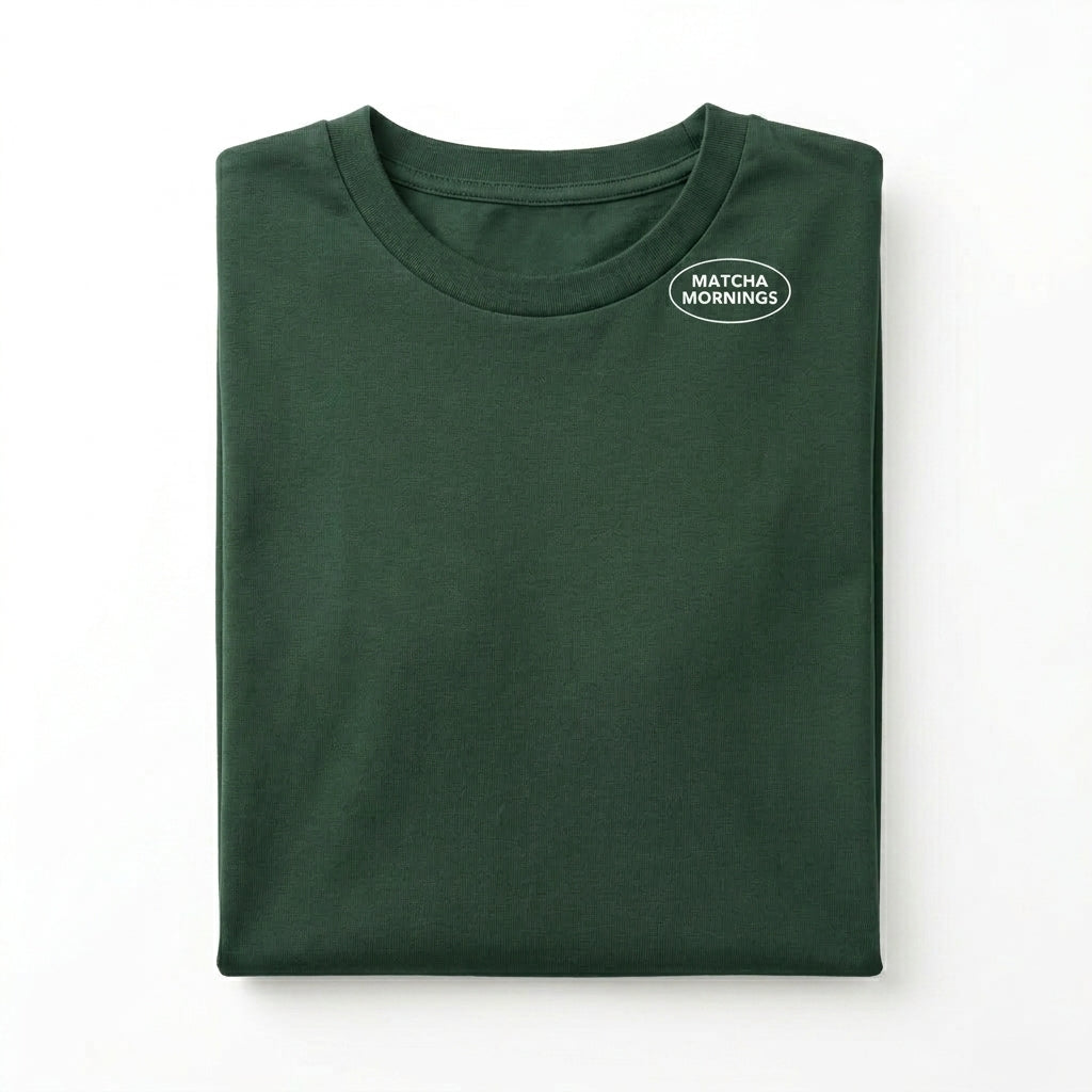 Casual Men Matcha Mornings Graphic T Shirt