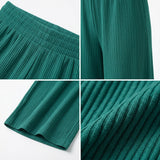 Textured Wide Leg Pants