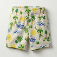 Kids Tropical Print Drawstring Shorts