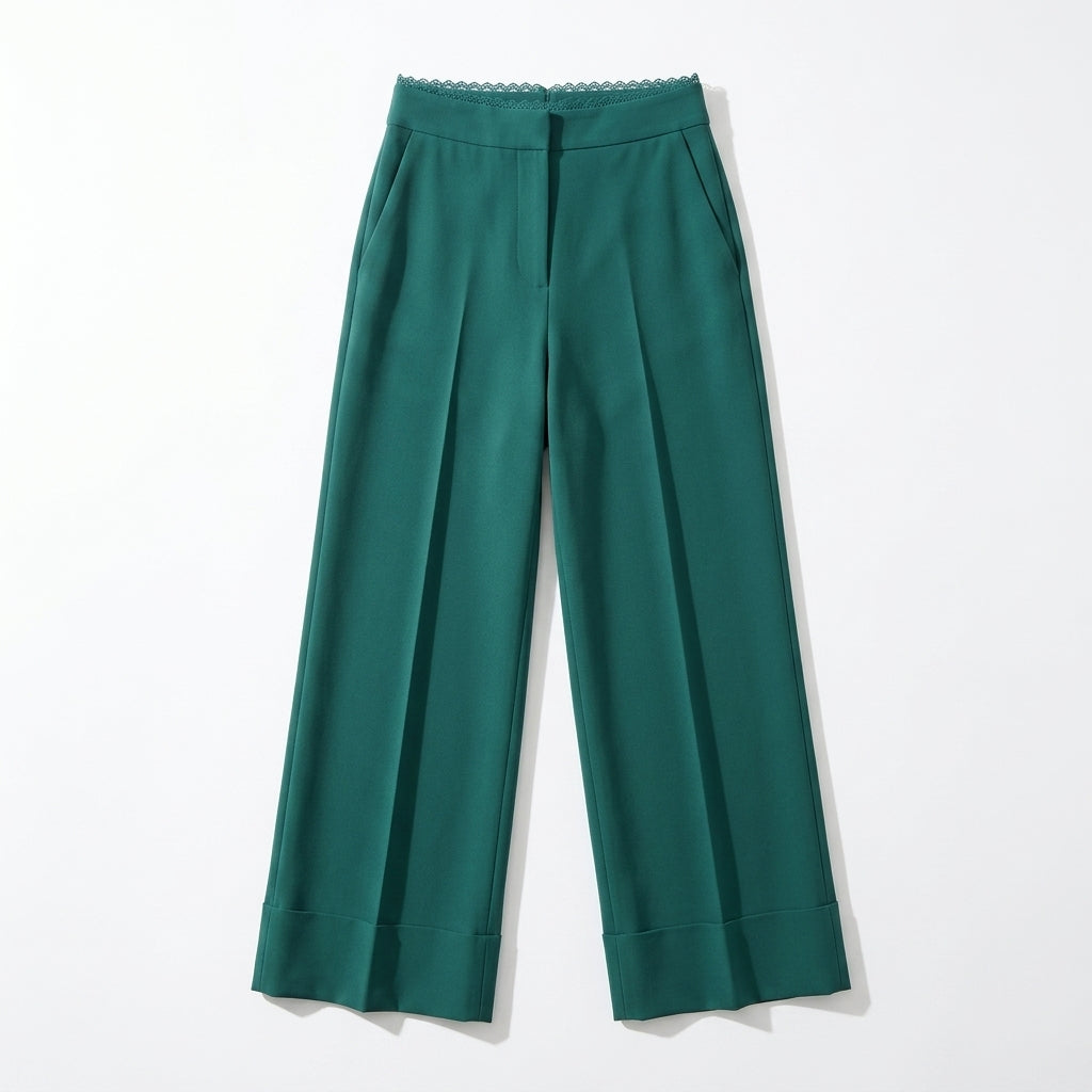 Women Textured Wide Leg Pants