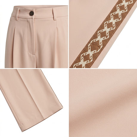 Girls Wide Leg Pants With Side Lace Panels